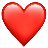 Icono en png de Corazón Rojo en Apple iOS 16.4